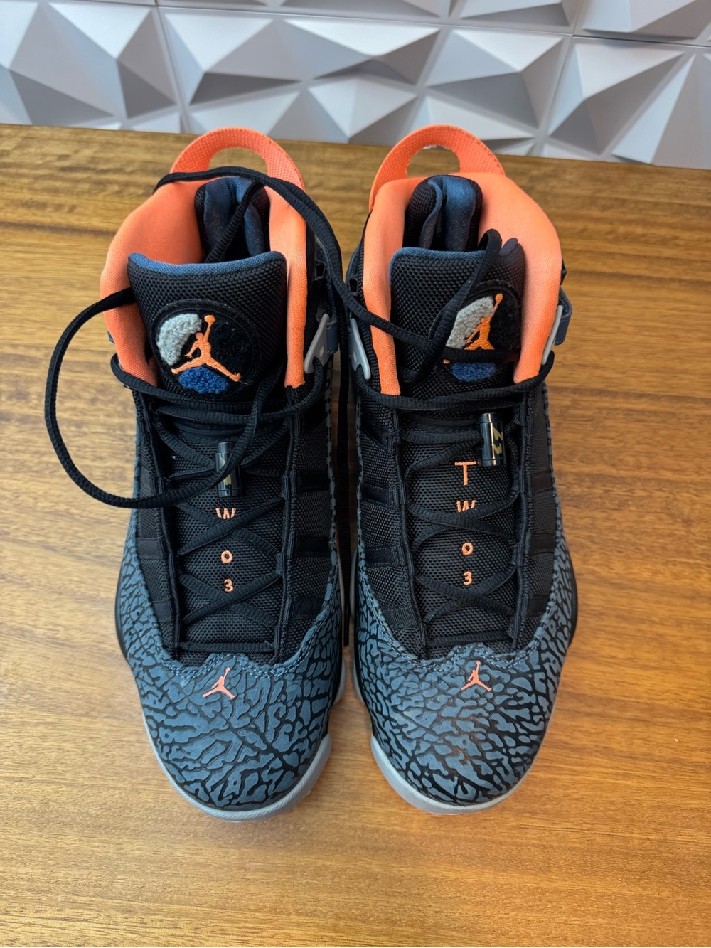 Air Jordan 6 Rings Elephant Atomic Orange Black 322992-025 Men’s Size 10